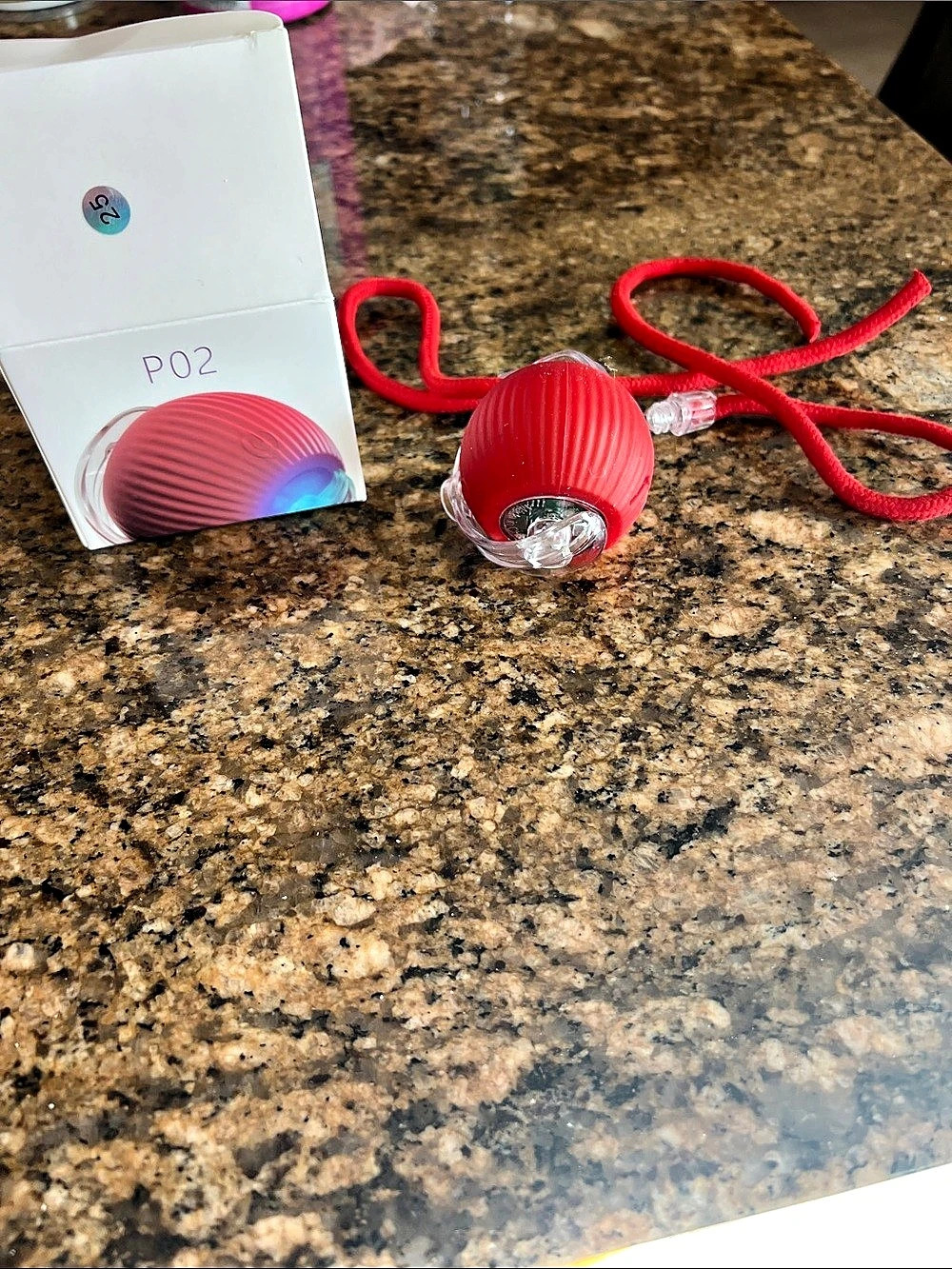 Interactive Cat Toy Ball Model P02 Red
